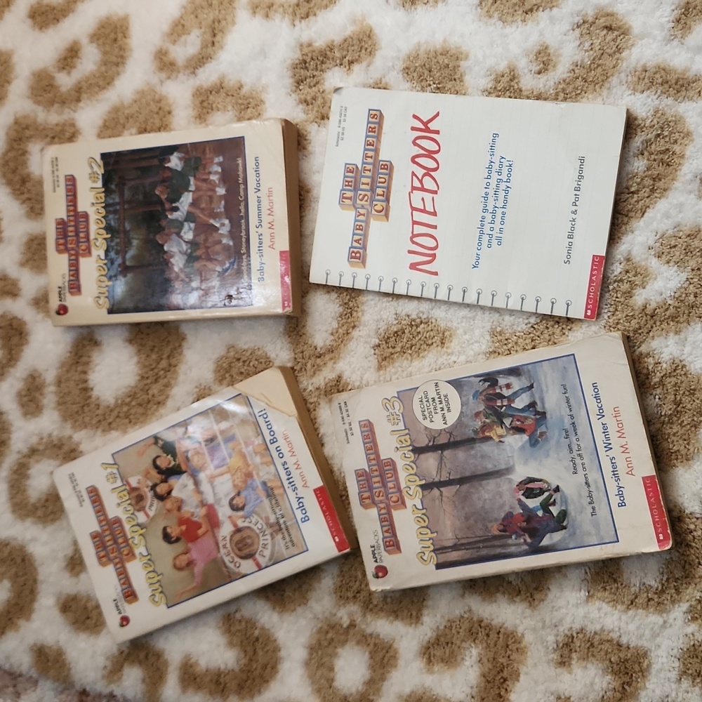 Vintage Babysitters club Super special books 1-3 & bonus notebook lot